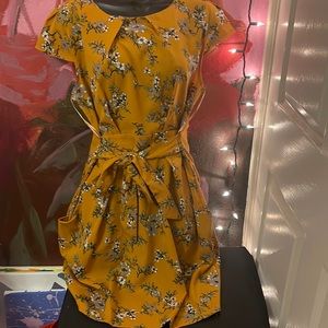 Yellow floral dress